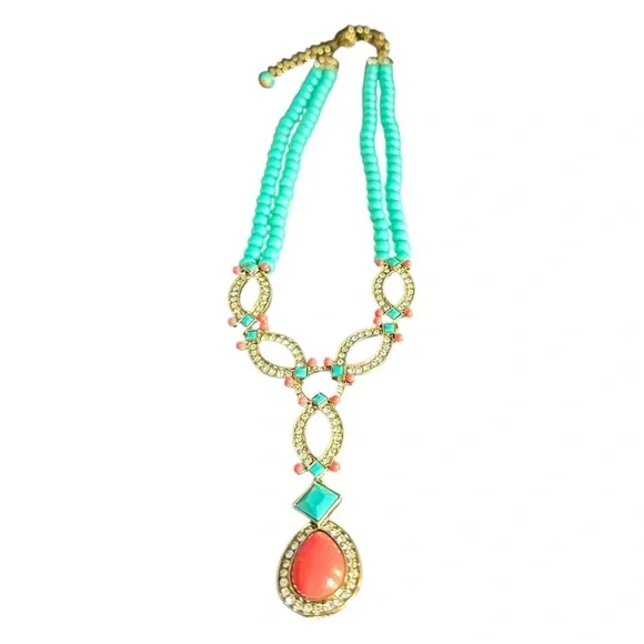 Heidi Daus Coral and Torq Necklace in Excellent condition - Picture 3 of 16